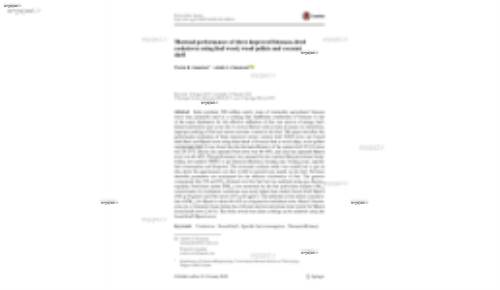 Thermal performance of three improved biomass‑fired cookstoves using fuel wood, wood pellets and coconut shell